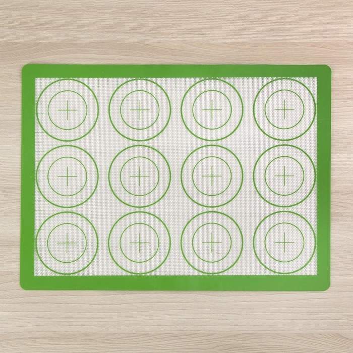 Силиконовый коврик для макаронс армированный «Макарон. Плюс», 42×29,5 см