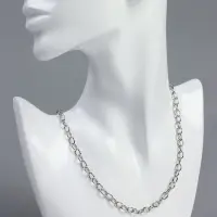 Цепочка с карабином, набор 5 шт. L=50 см, 7&times;5&times;1 мм, СМ-1935, цвет серебро