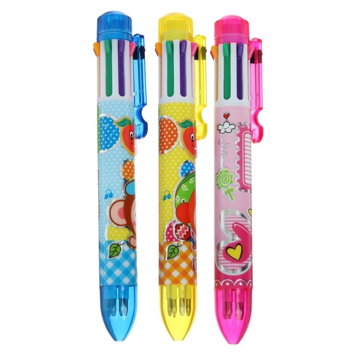 Ручка шариковая Calligrata, автоматическая, 8-ми цветная, МИКС Ручка шариковая Calligrata, автоматическая, 8-ми цветная, МИКС