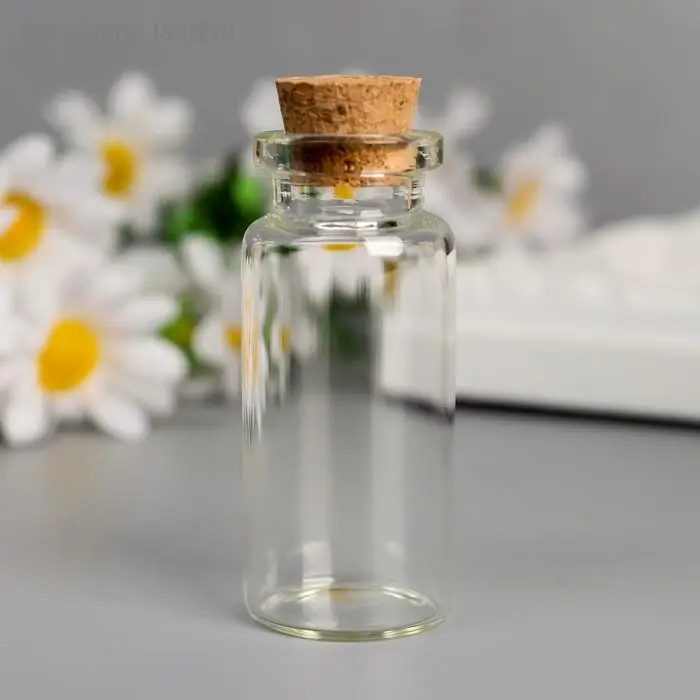 Декор для творчества стекло  Декор для творчества стекло "Бутылочка с пробкой" 5х2х2 см