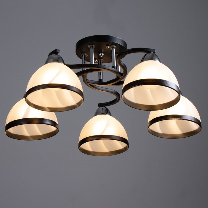 Люстра Люстра "Ариса" 5хЕ27 40Вт чёрный 56х56х22 см BayerLux