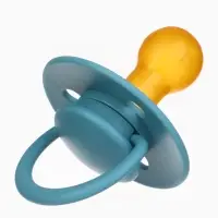 Соски-пустышки, от 6 мес., латекс, классические, в контейнере, набор из 2 шт., серый/серо-синий, M&B