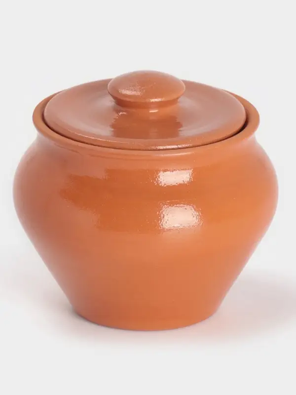Горшочек под жаркое с крышкой Вятская керамика &laquo;Терракота&raquo;, 700 мл, оранжевый