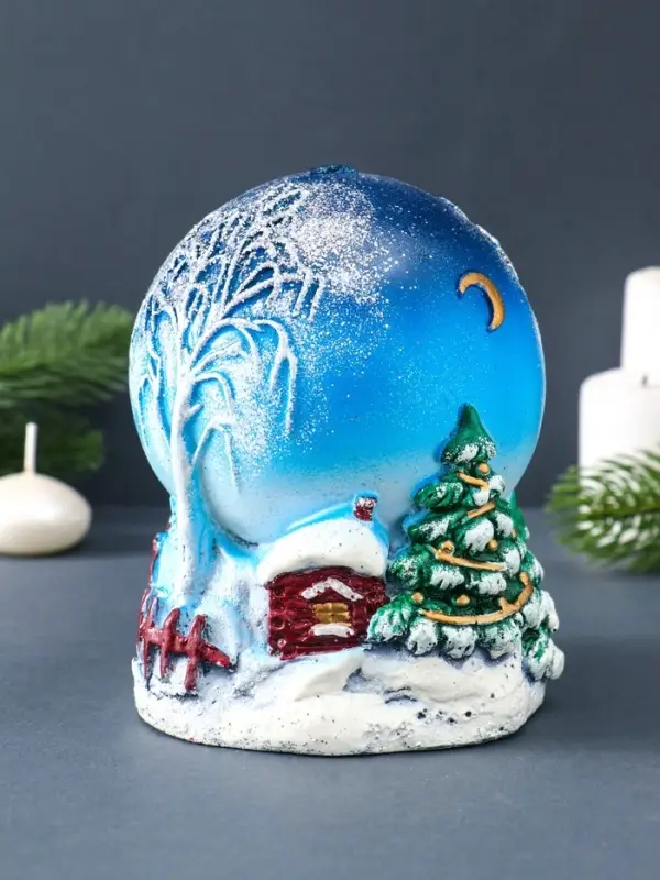 Свеча декоративная &laquo;Зимний вечер&raquo; 11&times;11&times;14 см