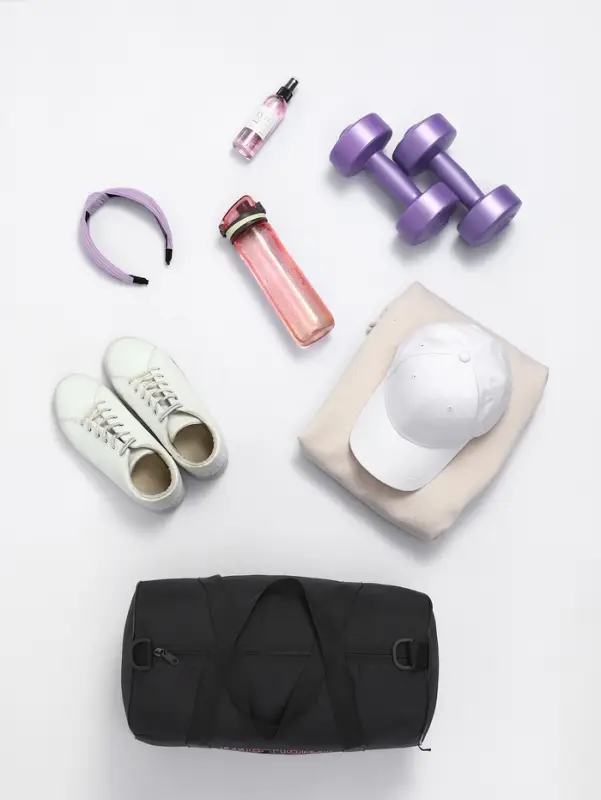 Сумка спортивная TEXTURA на молнии с подкладкой, длинный ремень, маленький размер, чёрная