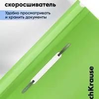 Папка-скоросшиватель А4 140 мкм, ErichKrause Fizzy Neon, микс неон, прозрачный верх, до 130 листов
