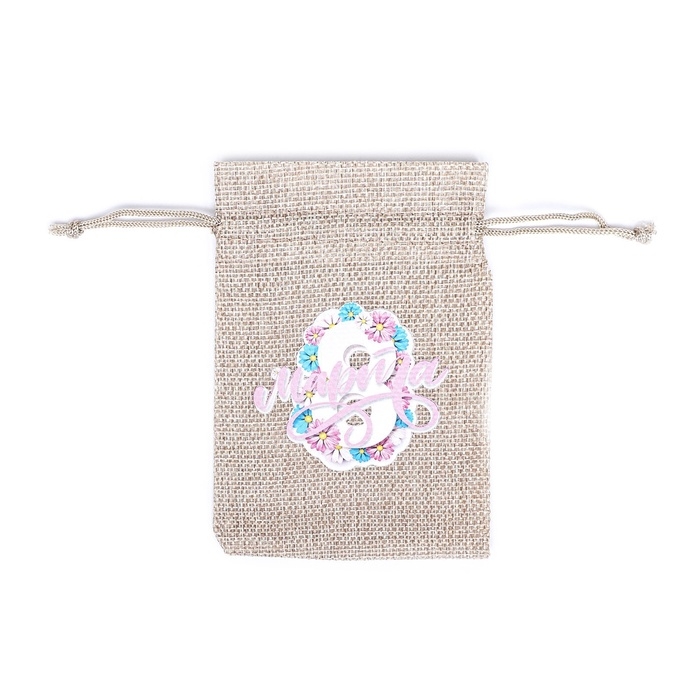 Мешок подарочный с термонаклейкой Мешок подарочный с термонаклейкой "8 марта" 10 x 14 см набор 5шт 9924383