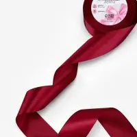 Лента атласная, 40 мм, 23&plusmn;1 м, бордовая №37