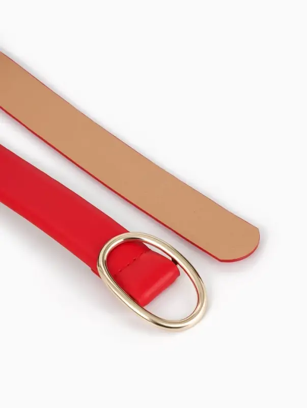 Ремень женский, затяжка, 3&times;110 см, пряжка золотистая, без винта, красный