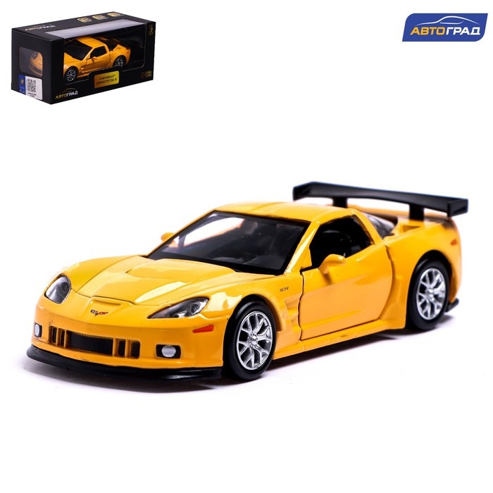 Машина металлическая CHEVROLET CORVETTE C6-R, 1:32, открываются двери, инерция, цвет жёлтый Машина металлическая CHEVROLET CORVETTE C6-R, 1:32, открываются двери, инерция, цвет жёлтый