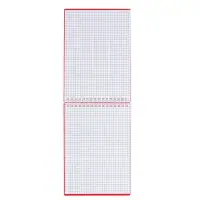 Блокнот А5 80л кл на гребне CANVAS Красный, пласт обл, бл офс