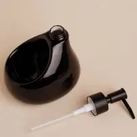 Дозатор для мыла SL Home Drop, с подставкой для губки, 450 мл, чёрный