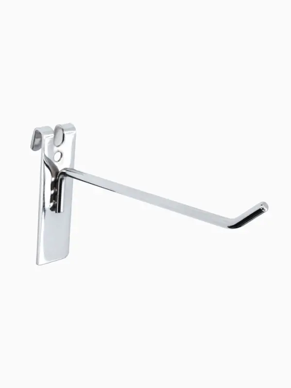 Крючок на сетку одинарный, d=6 мм, L=14 см, цвет хром