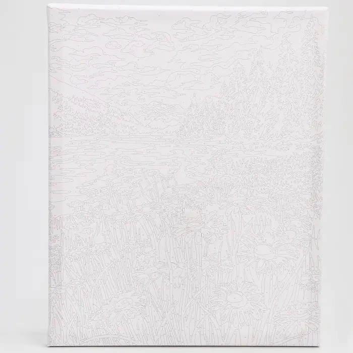 Картина по номерам на холсте с подрамником Картина по номерам на холсте с подрамником "Ромашковое поле" 40*50 см