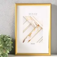 Фоторамка для фото 20&times;30 см &laquo;МИРАМ&raquo;, пластик, золото, (пластиковый экран)