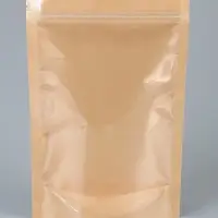 Пакет Zip-lock Крафт с прозрачной стенкой 18&times;26 + 4 см