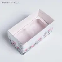 Коробка для капкейков, кондитерская упаковка, 2 ячейки «Present», 16 х 8 х 7.5 см