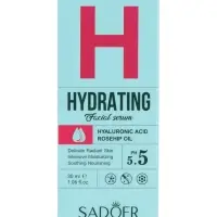 Увлажняющая сыворотка для лица Sadoer с гиалуроновой кислотой, экстракт шиповника, 30 мл