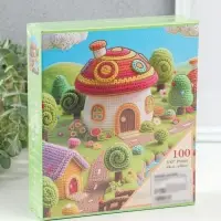 Фотоальбом на 100 фото 13х18 см "Вязаный домик" в коробке 5х18х20,5 см