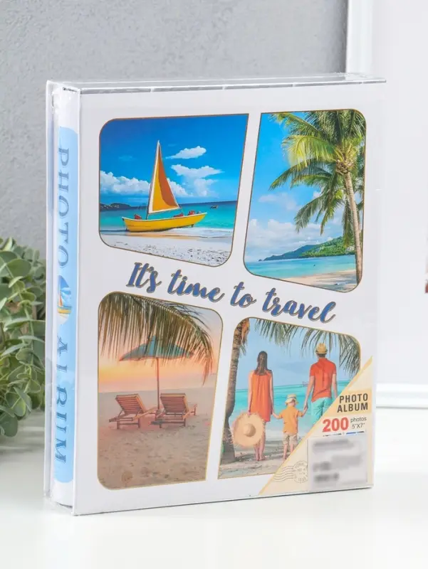 Фотоальбом на 200 фото 13х18 см "Семейный отдых на пляже" в коробке 5,5х23,5х29,5 см