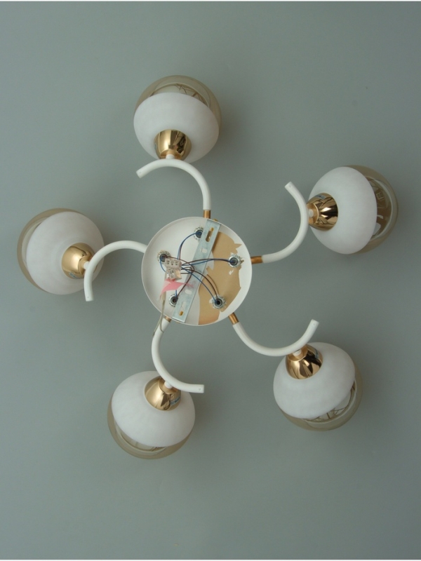 Люстра Люстра "Анден" 5хЕ27 40Вт бело-золотой 57х57х22 см