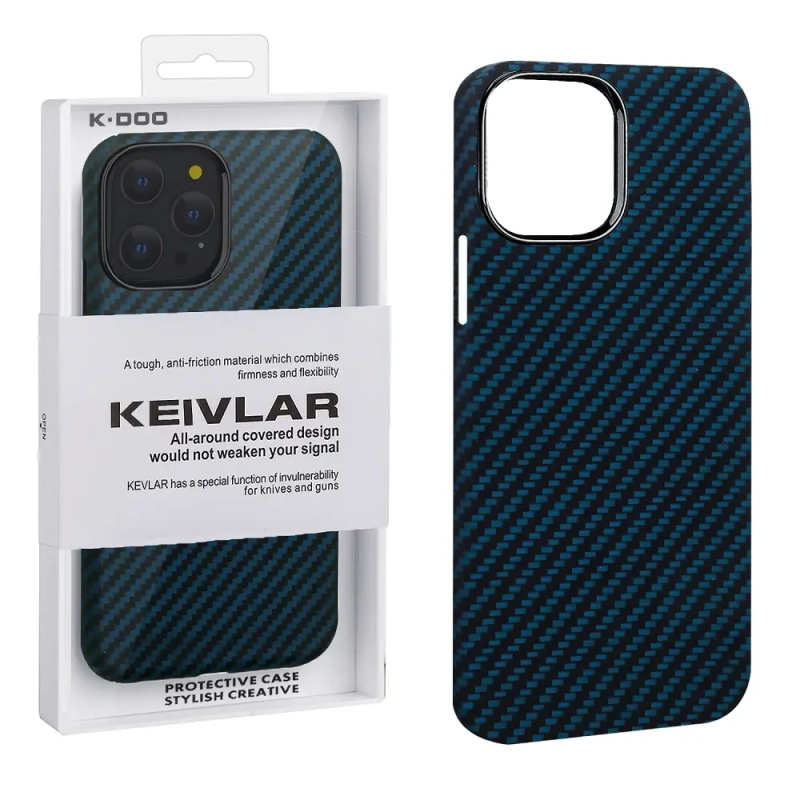 Чехол iPh 14 Pro Max Kevlar Blue K-DOO