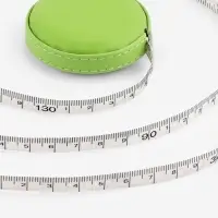 Сантиметровая рулетка портновская, искусственная кожа, 150 см (см/дюймы), зелёная