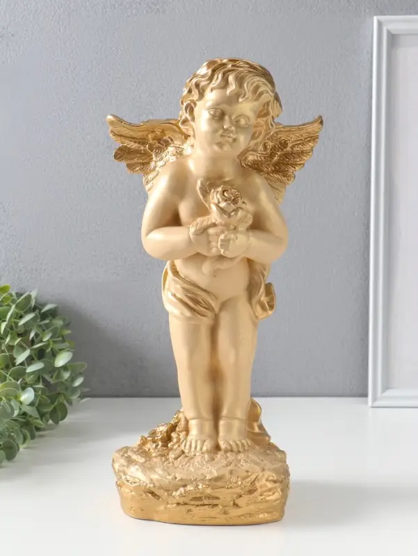 Фигура гипс &laquo;Ангел большой&raquo;, слоновая кость, 42&times;20&times;15 см