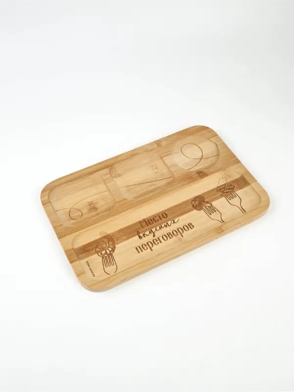 Менажница &laquo;Вилочки&raquo;, 32&times;21&times;1.2 см, бамбук