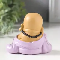 Сувенир полистоун "Маленький хотей в сиреневом одеянии - не вижу" 6,7х9,5х8 см