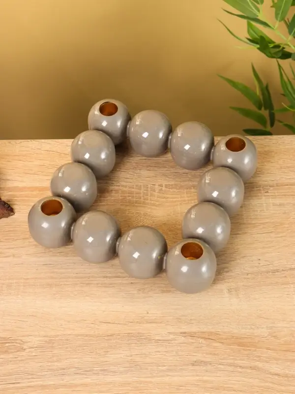 Подсвечник на 4 свечи «Бусы», с 12 сферами, 20.5×20.5×5.5 см, ковентри