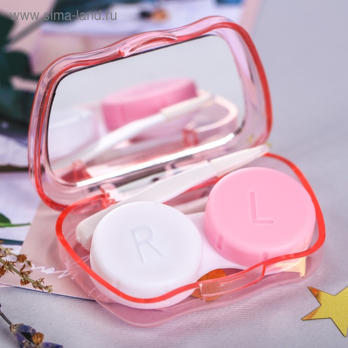 Контейнер для линз с зеркалом Контейнер для линз с зеркалом "Сладости"