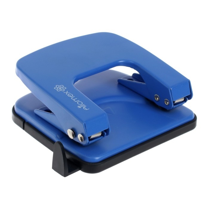 Дырокол металлический 25 листов, Attomex, форматная линейка, синий Дырокол металлический 25 листов, Attomex, форматная линейка, синий