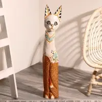 Сувенир дерево "Кошка в ошейнике с сердечком" 80 см