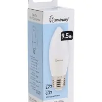 Лампа светодиодная Smartbuy, E27, C37, 9.5 Вт, 6000 К, холодный белый свет
