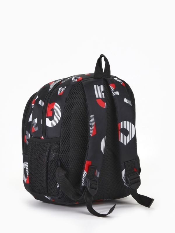 Рюкзак детский 25*12*31, отд на молнии, 3 н/к, чёрный, мяч