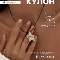 Кулон &laquo;Звездочка&raquo;, ракушка абалон