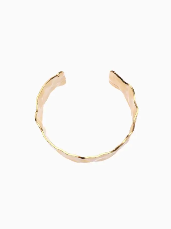 Браслет манжета &laquo;Мятый&raquo;, цвет золото