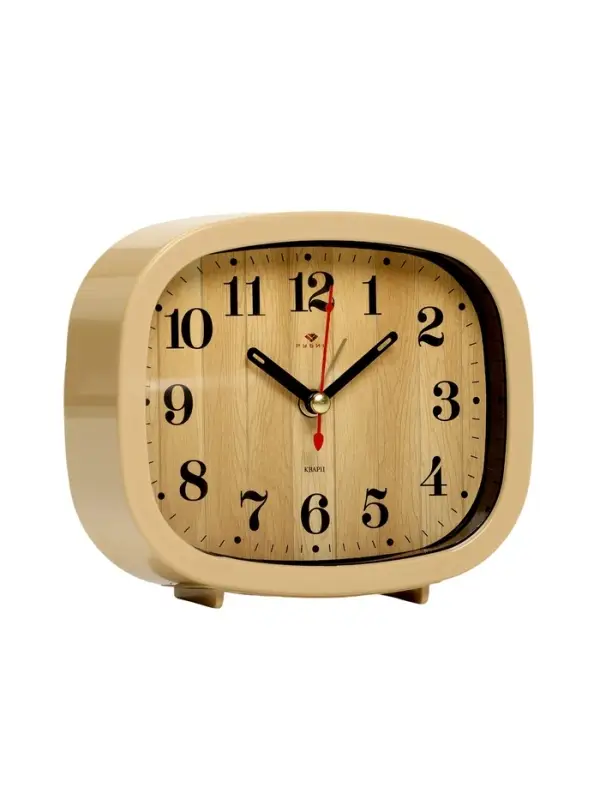 Будильник-часы настольные &laquo;Дерево&raquo;, 12.5&times;10.5 см, от батарейки АА