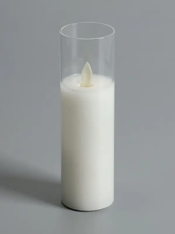 Светодиодная свеча Светодиодная свеча "Белая" 18х5.5 см, AAx2 (не в компл.), Т/БЕЛЫЙ