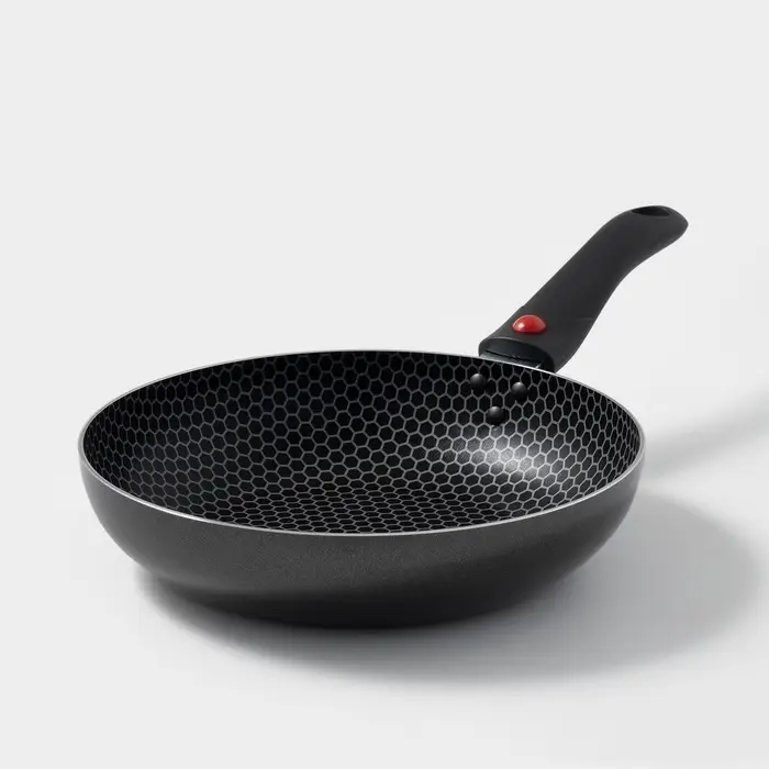 Сковорода Forever, d=22 см, съёмная ручка, стеклянная крышка, антипригарное покрытие, алюминий, чёрная