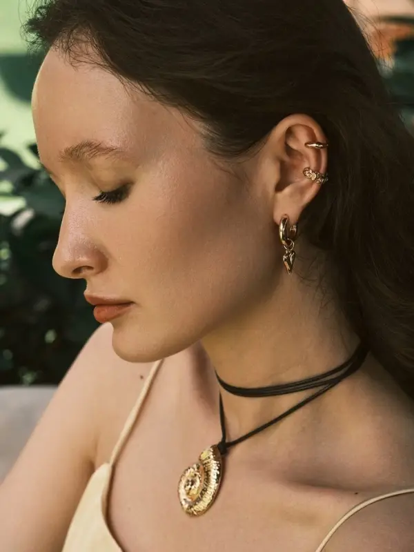 Серьги-трансформеры &laquo;Сердце&raquo;, под гематит, цвет золото