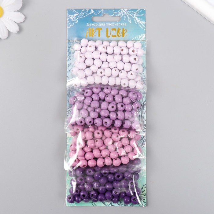 Набор бусины для творчества дерево Набор бусины для творчества дерево "Незабудки" d-0,8 см, 4 цвета х 15 гр