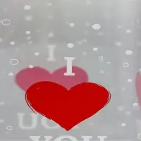 Складная прозрачная коробка из PVC, для упаковки подарков, I love you, 12×12×15 см