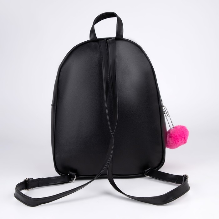 Рюкзак детский для девочки из искусственной кожи «Котик», с карманом из плюша, 27х23х10 см
