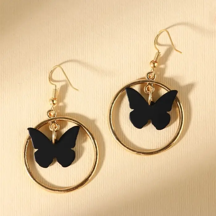 Серьги с кольцами &laquo;Расцветай от счастья&raquo;