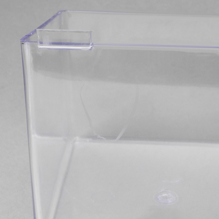 Полка-контейнер пластиковый F361, 15×15×10 см, цвет прозрачный