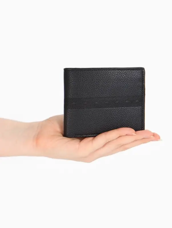 Портмоне мужское &laquo;Исам&raquo;, без застёжки, 3 отделения для карт, монет, купюр, чёрное