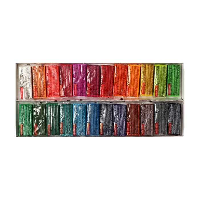 Пластилин 24 цвета, 432 г, ErichKrause Пластилин 24 цвета, 432 г, ErichKrause "Kids Space Animals", со стеком, в картонной упаковке