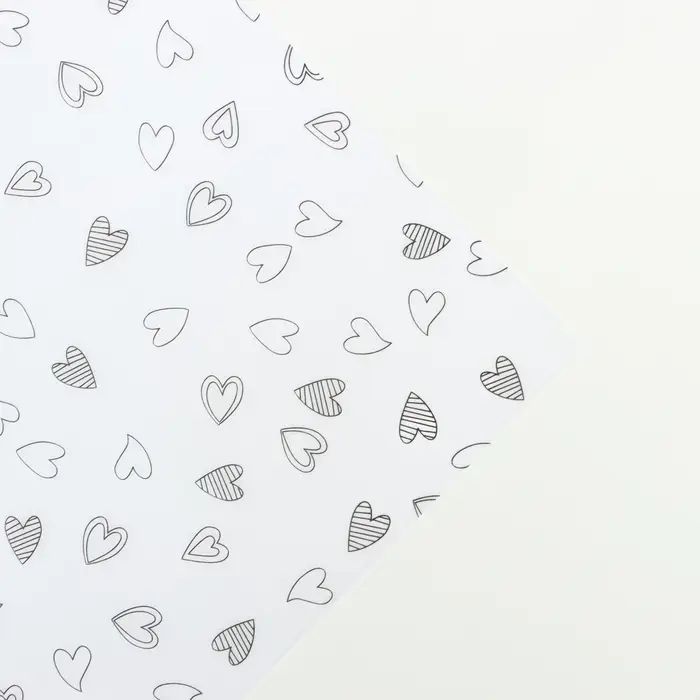 Бумага упаковочная тишью, «Сердечки», 50 см × 70 см 17 грамм, белая Бумага упаковочная тишью, «Сердечки», 50 см × 70 см 17 грамм, белая